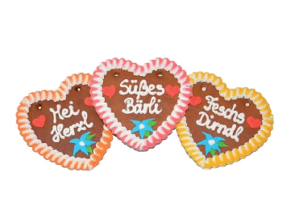Wiesn Lebkuchenherzen Spruch bayrisch