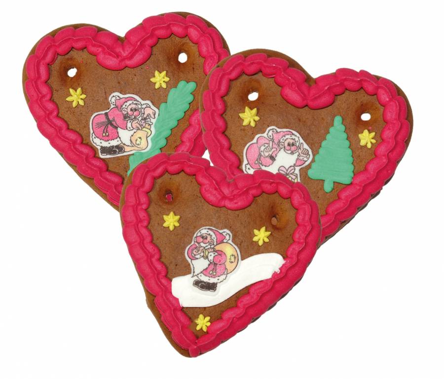 Lebkuchen Herz mit Aufleger 70 Stück im Karton