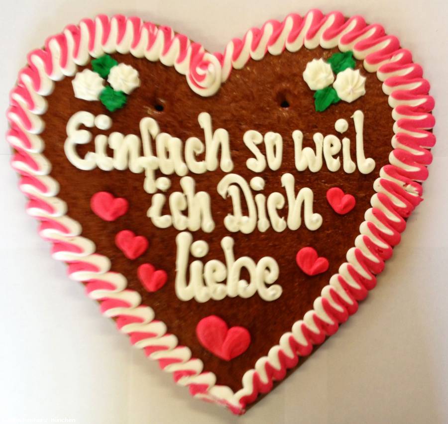 Lebkuchenherz XXL Einfach so weil ich Dich liebe