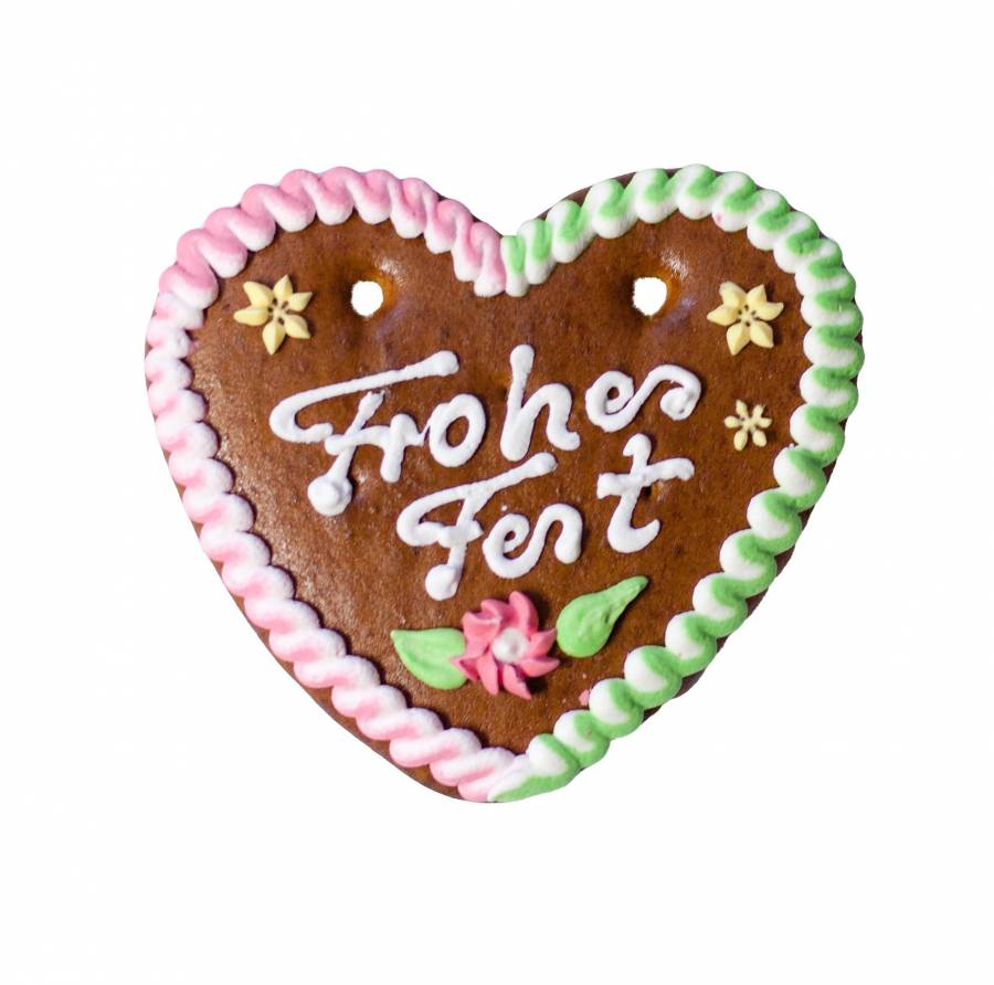 Lebkuchen Weihnachtsherz Frohes Fest 14 cm